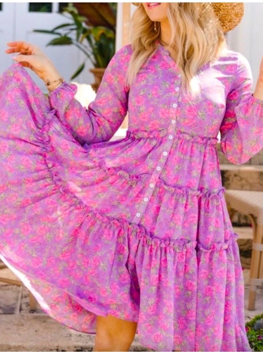 Ivy City Co Lydia Tiered XXS Dress